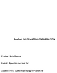 Dapple Manor Spanish Merino shearling jacket product information