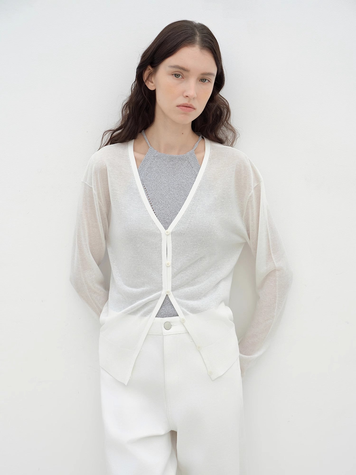 "Daylight" sunscreen V - neck new spring knitted cardigan jacket - variant_title