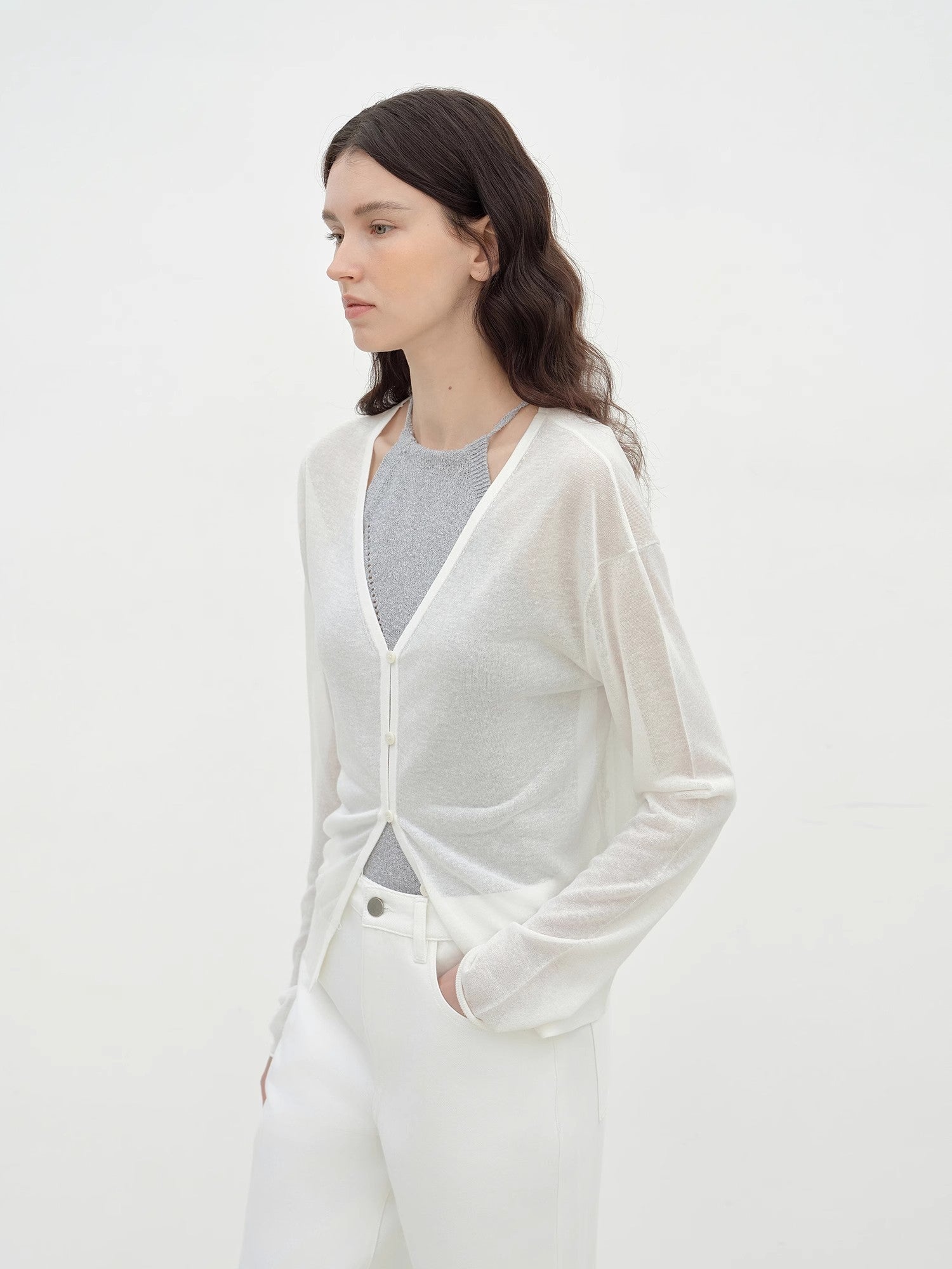 "Daylight" sunscreen V - neck new spring knitted cardigan jacket - variant_title