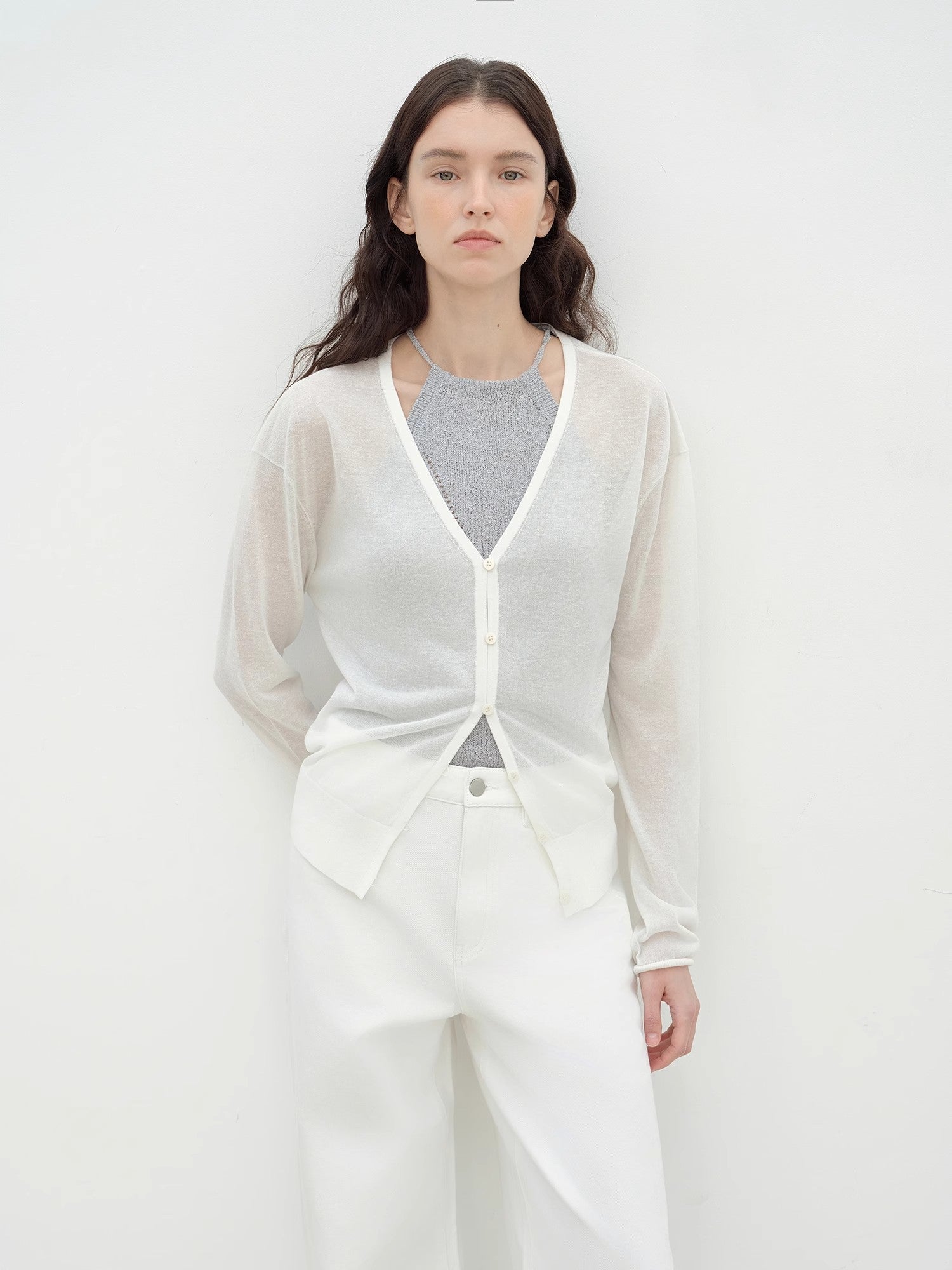 "Daylight" sunscreen V - neck new spring knitted cardigan jacket - variant_title