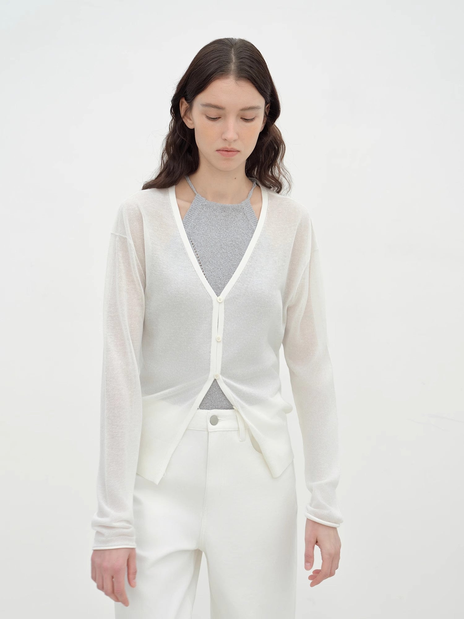 "Daylight" sunscreen V - neck new spring knitted cardigan jacket - variant_title
