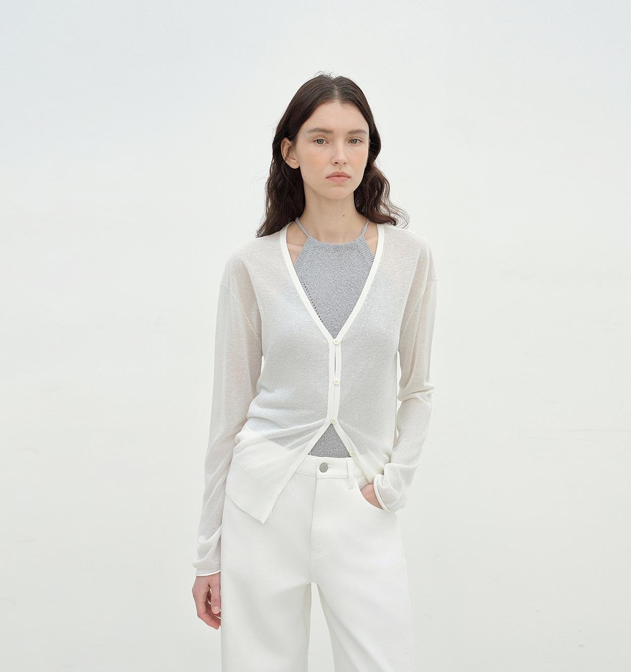 "Daylight" sunscreen V - neck new spring knitted cardigan jacket - variant_title