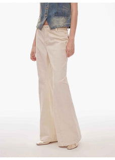 “Denimism”Fashionable Heavy Industry Washed Three - dimensional Versatile Slimming Slightly Flared Denim Trousers - variant_title
