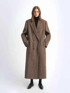 Desert City Italian wool herringbone coat product image 02