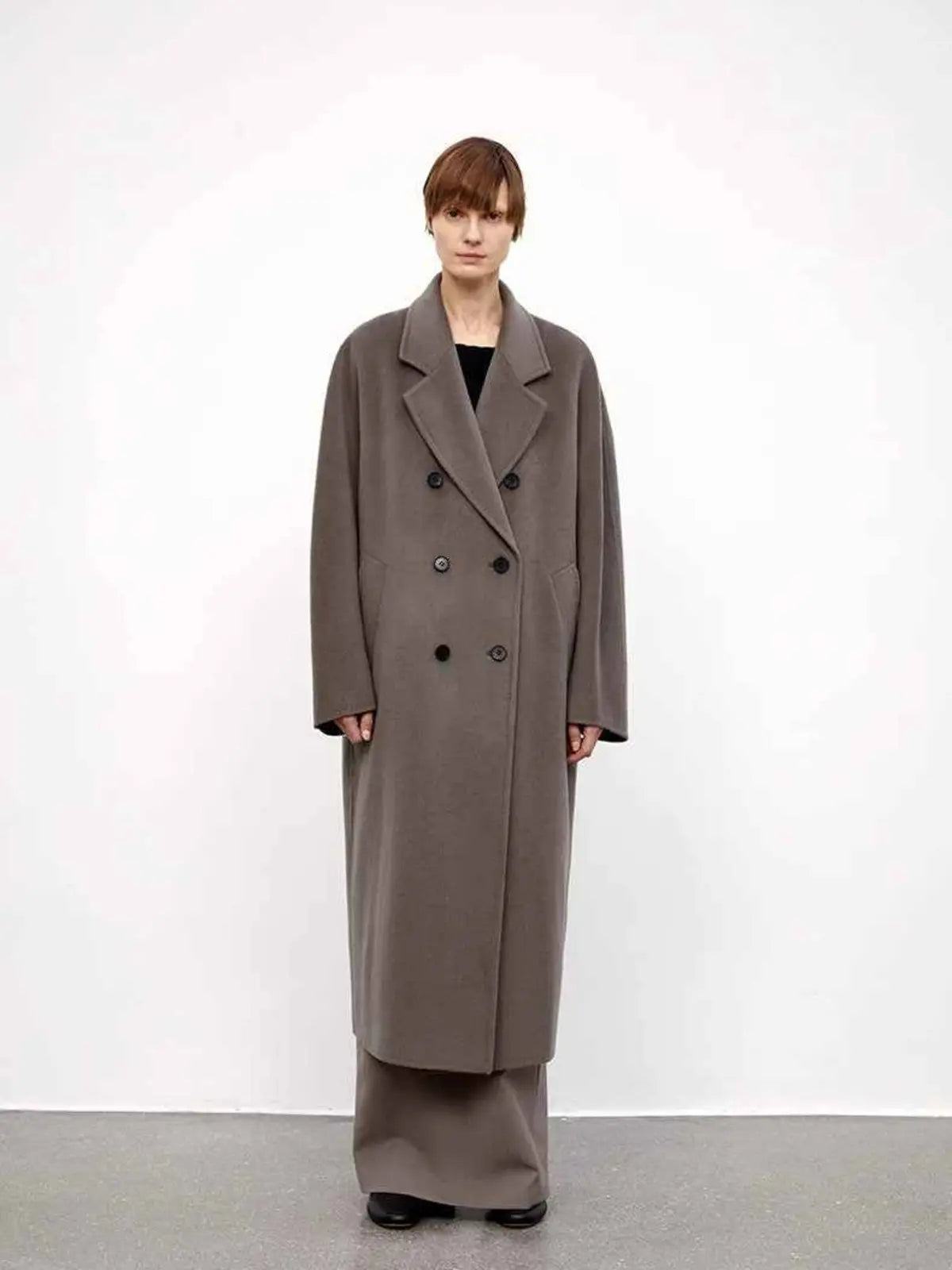 Desert Mirage double-breasted slight cocoon coat product image 02