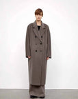 Desert Mirage double-breasted slight cocoon coat product image 02