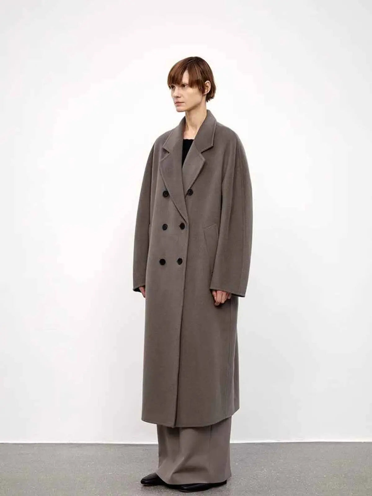 Desert Mirage double-breasted slight cocoon coat product image 03