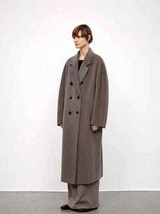 Desert Mirage double-breasted slight cocoon coat product image 03