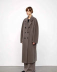 Desert Mirage double-breasted slight cocoon coat product image 03