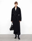 "Desert Mirage"Double - Breasted Coat with Shoulder Seam and Slight Cocoon Shape - variant_title