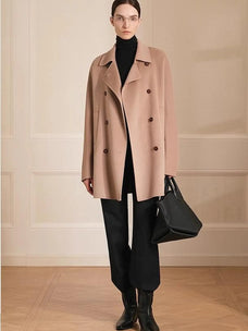 Desert Rose Australian wool double-breasted coat product image 02