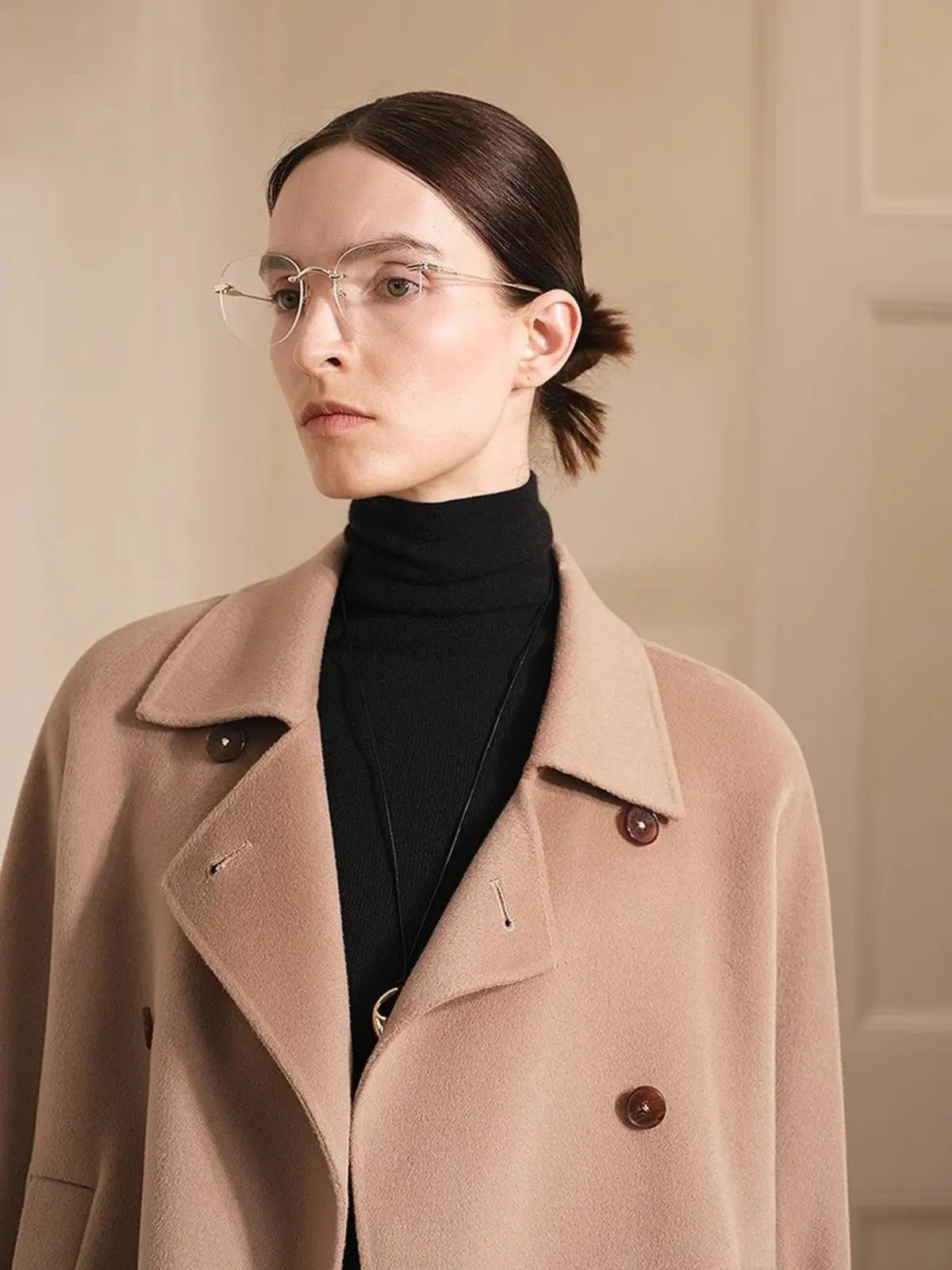 Desert Rose Australian wool double-breasted coat product image 03
