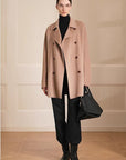 "Desert Rose"Australian imported wool double - breasted high - end woolen coat for small women - variant_title