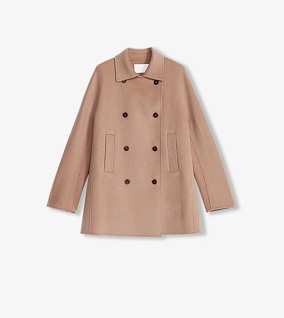 "Desert Rose"Australian imported wool double - breasted high - end woolen coat for small women - variant_title
