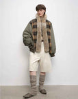 "Detachable"Fireladyfur Lightweight Parka with Detachable Wolf Fur Collar“Urban Warmth Walk” - variant_title