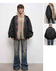 "Detachable"Fireladyfur Lightweight Parka with Detachable Wolf Fur Collar“Urban Warmth Walk” - variant_title