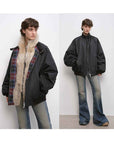 "Detachable"Fireladyfur Lightweight Parka with Detachable Wolf Fur Collar“Urban Warmth Walk” - variant_title