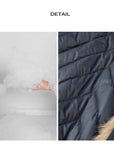 "Detachable"Fireladyfur Lightweight Parka with Detachable Wolf Fur Collar“Urban Warmth Walk” - variant_title