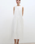 "Deyanuo" hemp three - dimensional hourglass sleeveless round neck loose slim dress for women - variant_title