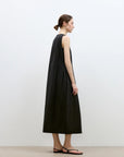 "Deyanuo" hemp three - dimensional hourglass sleeveless round neck loose slim dress for women - variant_title
