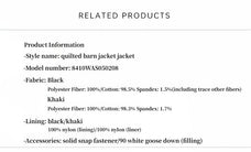 Fireladyfur Diamond Texture goose down barn jacket product information