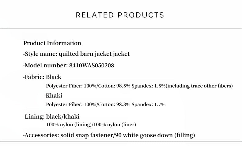 "Diamond Texture" Splicing Lapel 90 White Goose Down Barn Jacket Down Jacket Women - variant_title