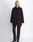 "Diamond Texture" Splicing Lapel 90 White Goose Down Barn Jacket Down Jacket Women - variant_title