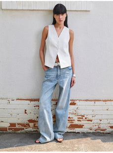 Distressed dirty dyed Tencel cotton jeans"Art Journey" - variant_title