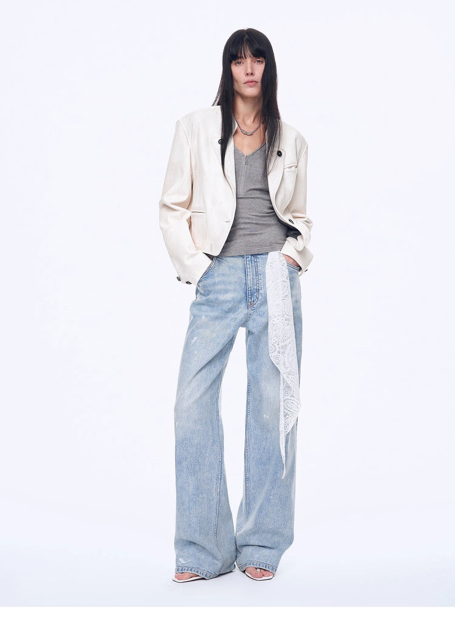 Distressed dirty dyed Tencel cotton jeans"Art Journey" - variant_title