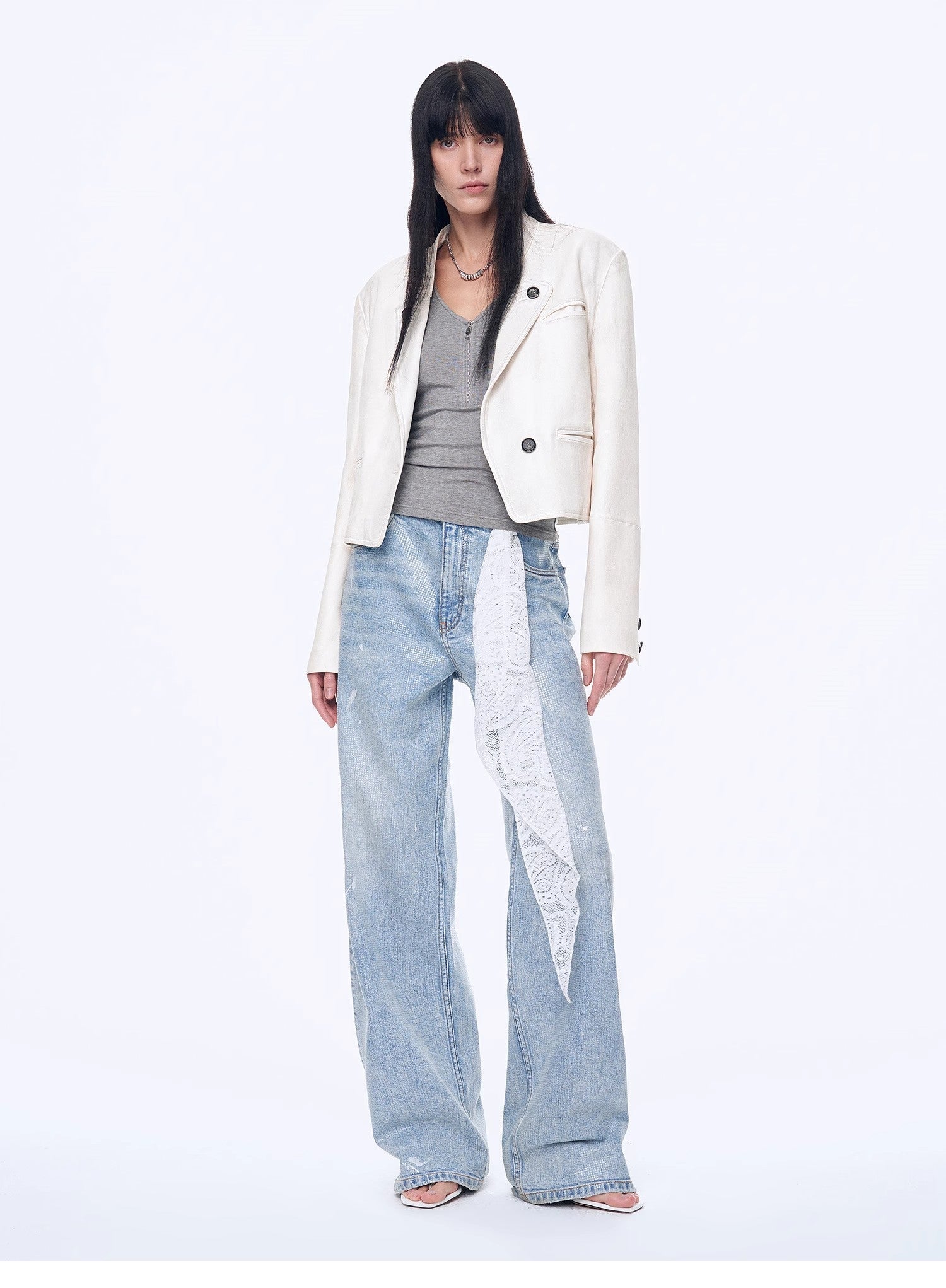 Distressed dirty dyed Tencel cotton jeans"Art Journey" - variant_title