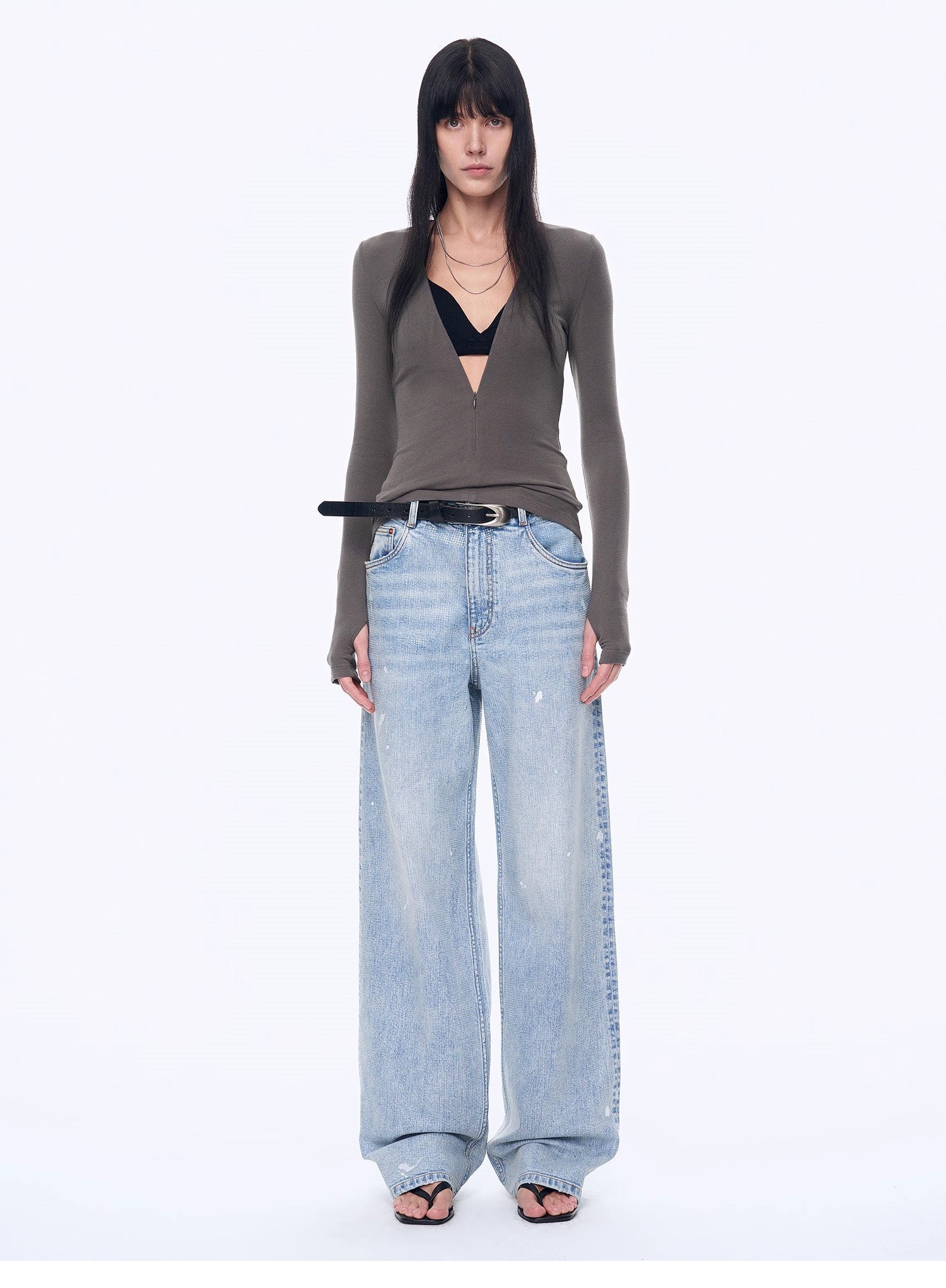 Distressed dirty dyed Tencel cotton jeans"Art Journey" - variant_title