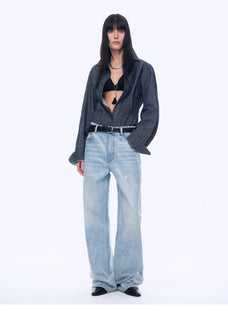 Distressed dirty dyed Tencel cotton jeans"Art Journey" - variant_title