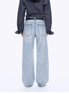 Distressed dirty dyed Tencel cotton jeans"Art Journey" - variant_title