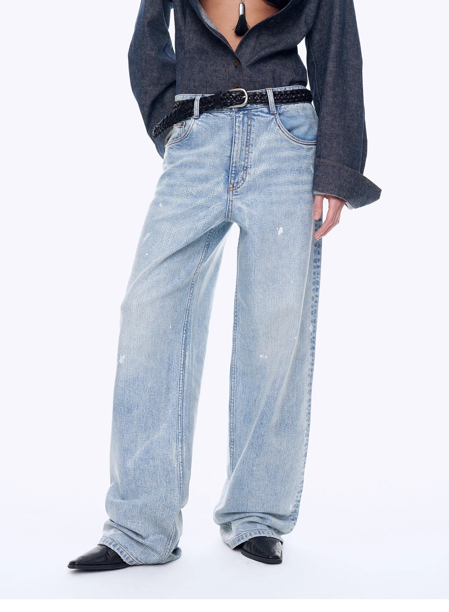 Distressed dirty dyed Tencel cotton jeans"Art Journey" - variant_title