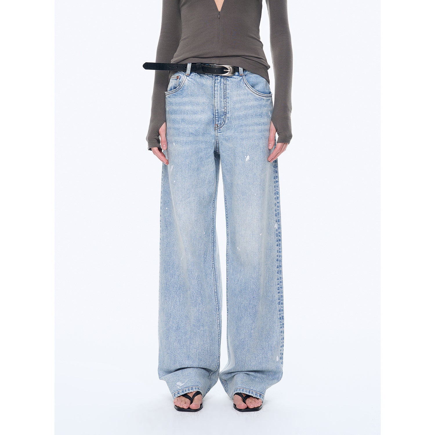 Distressed dirty dyed Tencel cotton jeans"Art Journey" - variant_title