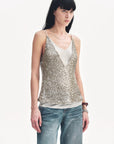 "Dream Catcher" Sequined Net Pattern Fake Two - Piece Deep V Waist Suspender Summer - variant_title