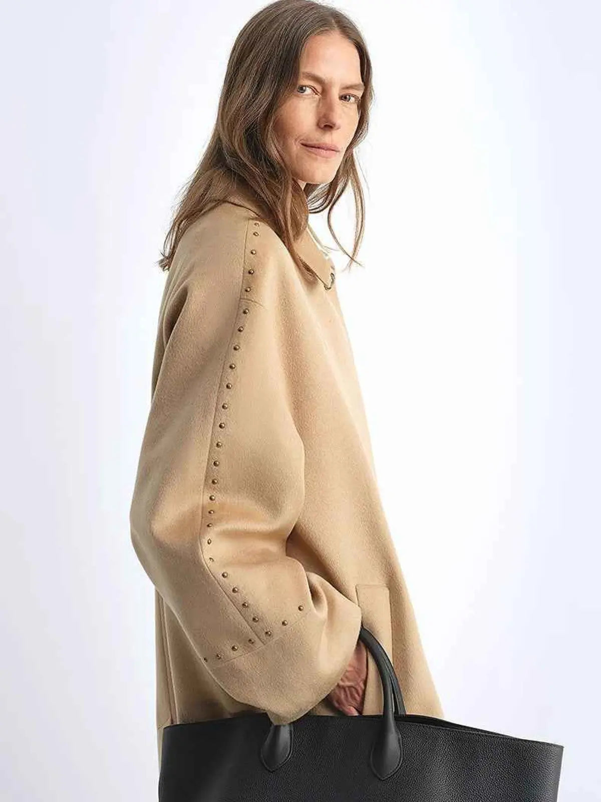 Dream of Champs Elysees riveted lapel wool coat product image 10
