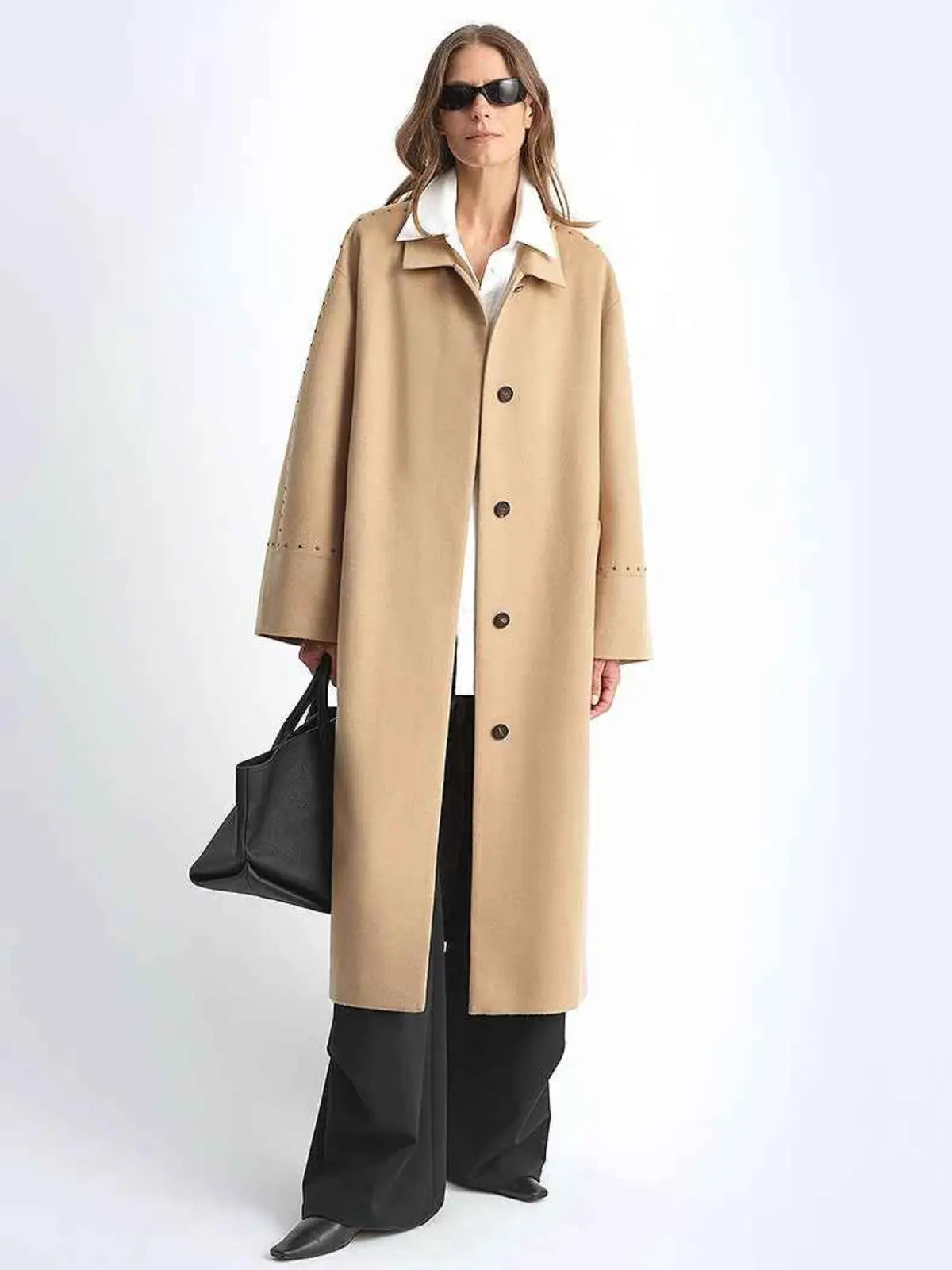 Dream of Champs Elysees riveted lapel wool coat product image 12
