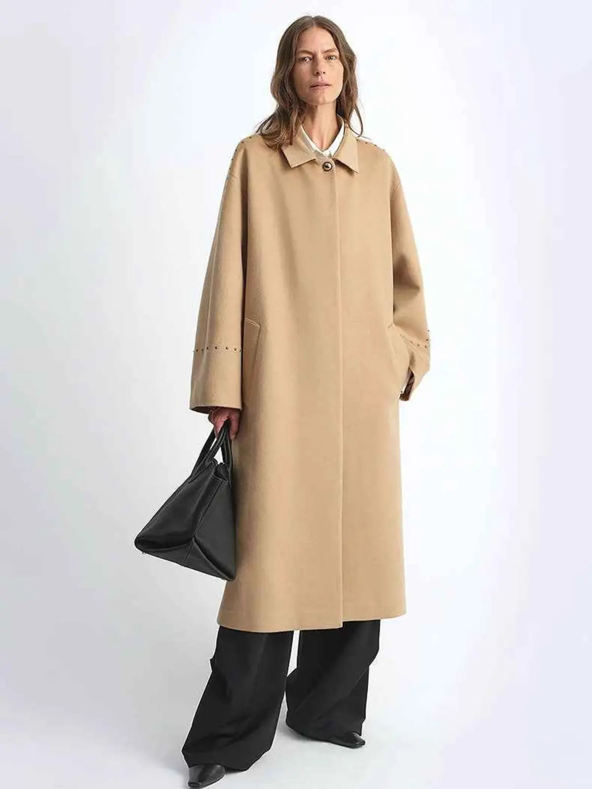 Dream of Champs Elysees riveted lapel wool coat product image 04
