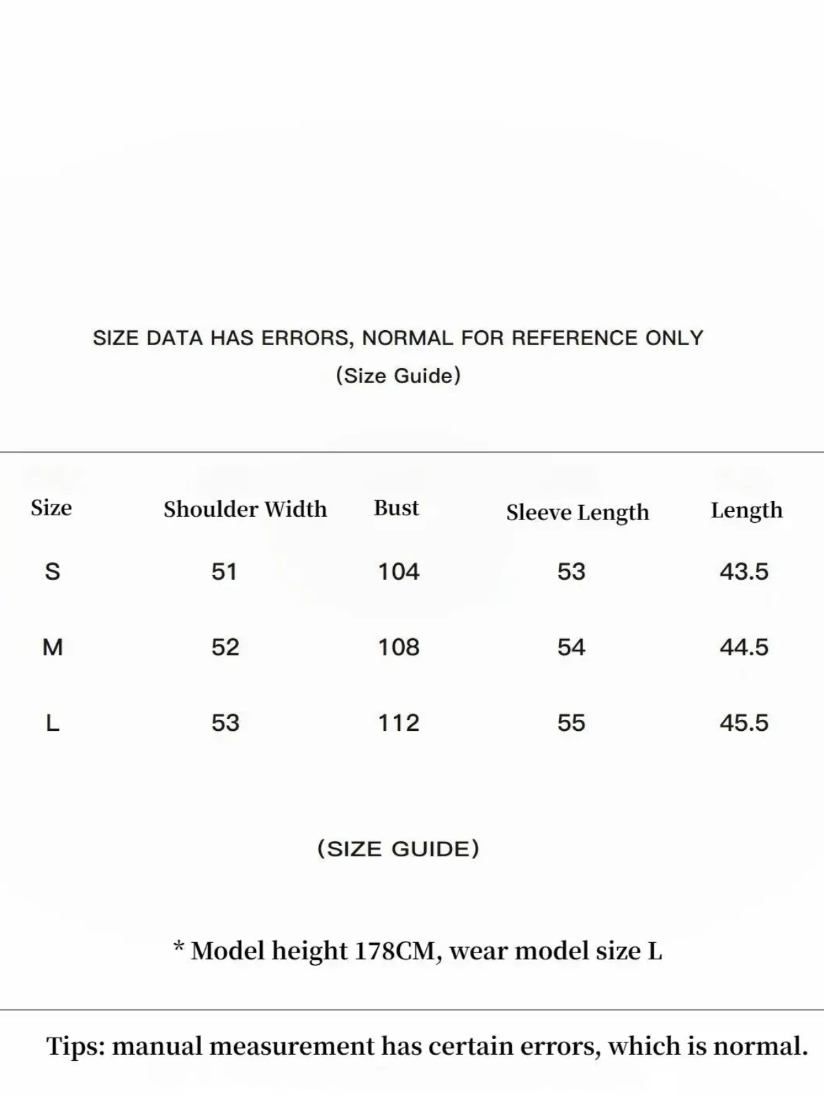 Dream Chaser Rex rabbit fur coat size guide