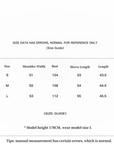 Dream Chaser Rex rabbit fur coat size guide