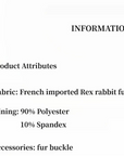 Dream Chaser Rex rabbit fur coat material and lining information