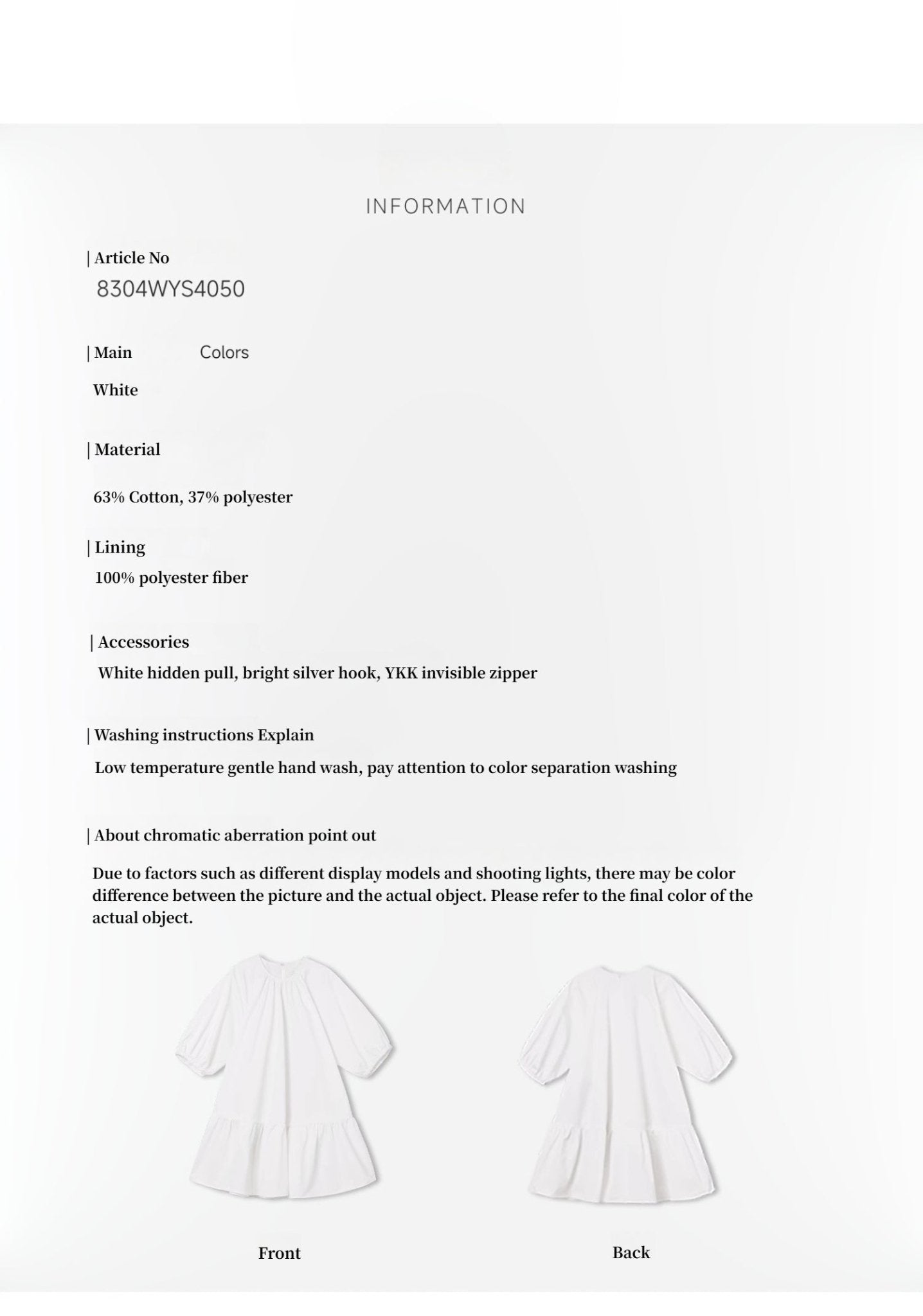 "Dream Island" Hepburn style white dress temperament high - end puff sleeve dress for women - variant_title