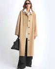 "Dream of Champs Elysees" riveted lapel wool coat women's autumn and winter coat - variant_title