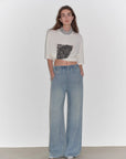 "Dream Street" Cool Lyocell Denim Drape Relaxed Elastic Waist Straight Leg Wide Leg Pants Summer - variant_title