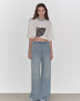 "Dream Street" Cool Lyocell Denim Drape Relaxed Elastic Waist Straight Leg Wide Leg Pants Summer - variant_title