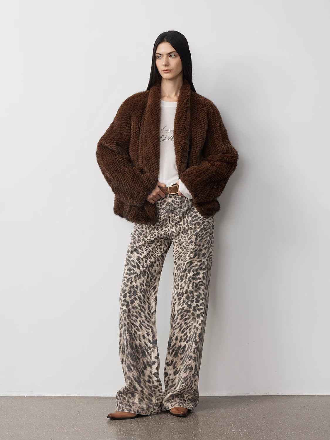 Dream Traveler Mink Vintage Light Luxury Texture Three - dimensional Silhouette Knitted Mink Coat - variant_title