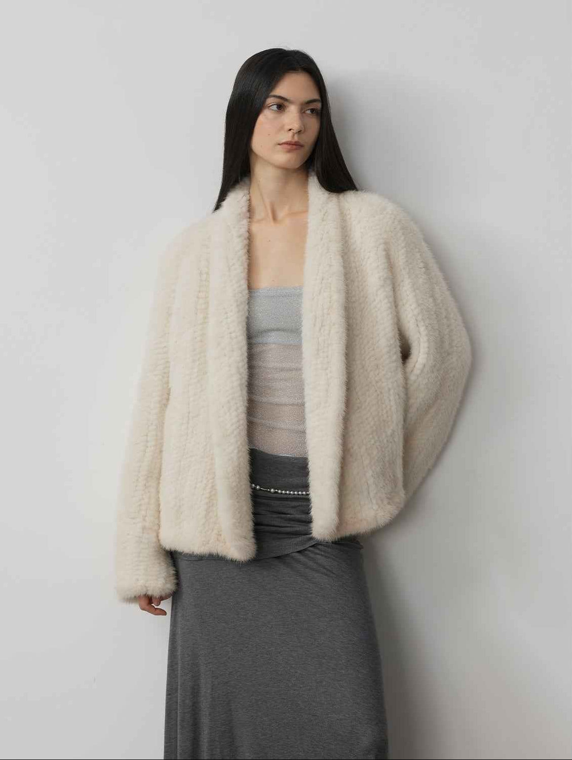 Dream Traveler Mink Vintage Light Luxury Texture Three - dimensional Silhouette Knitted Mink Coat - variant_title