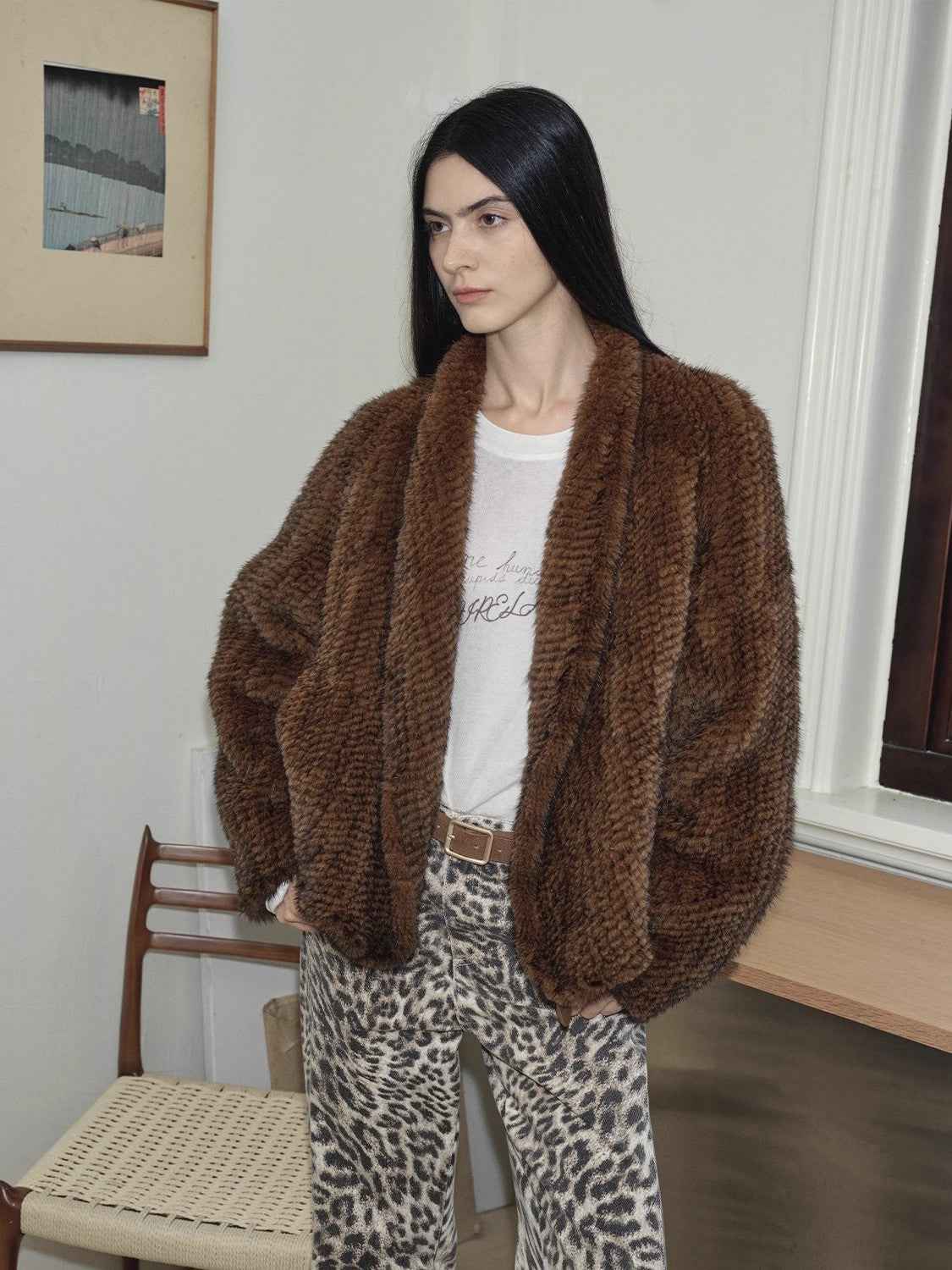 Dream Traveler Mink Vintage Light Luxury Texture Three - dimensional Silhouette Knitted Mink Coat - variant_title