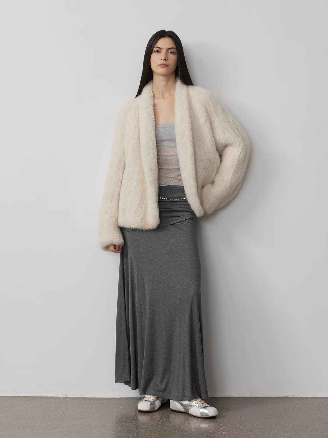 Dream Traveler Mink Vintage Light Luxury Texture Three - dimensional Silhouette Knitted Mink Coat - variant_title